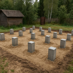 Столбчатый под баню 6×6